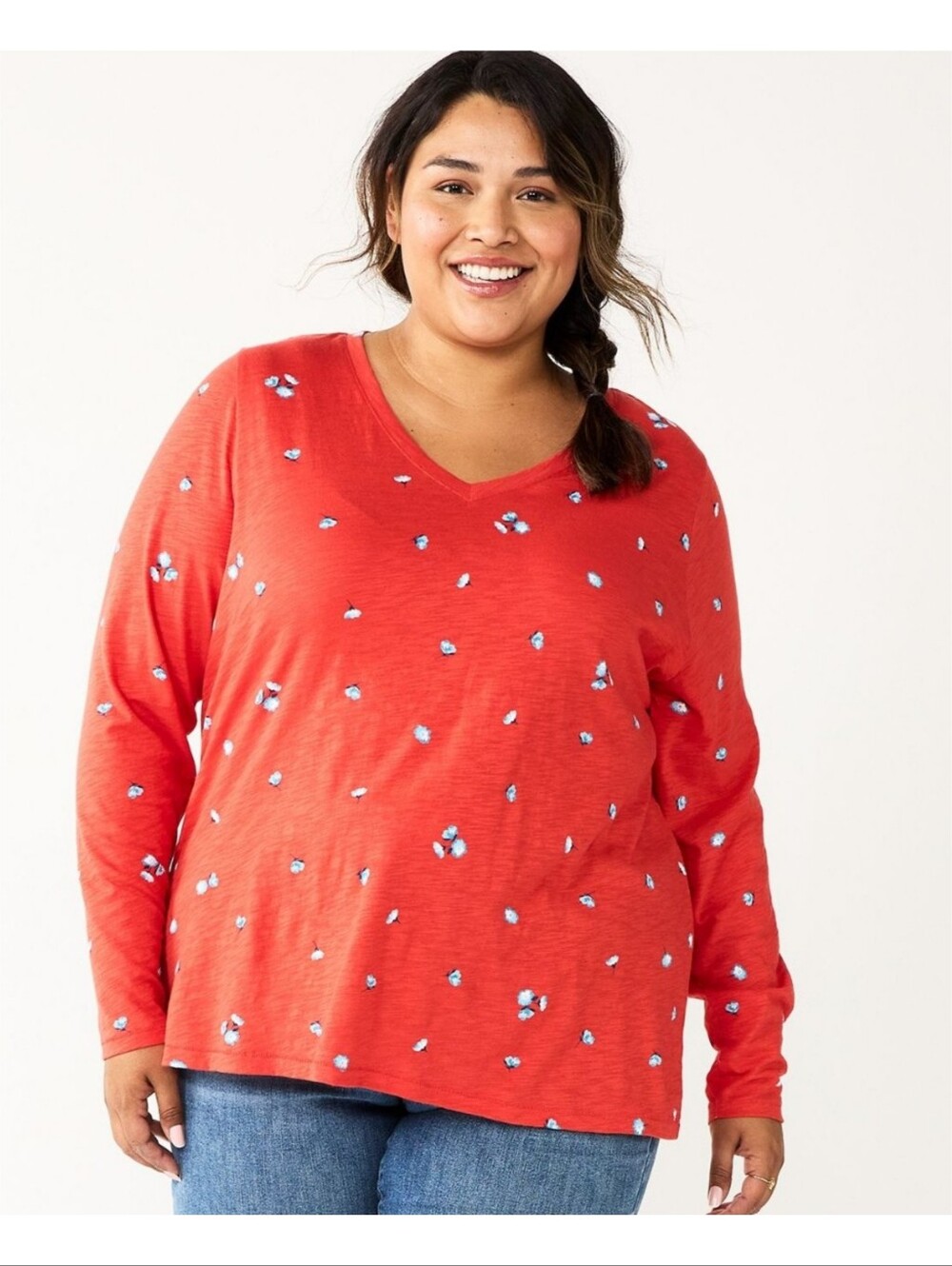 Sonoma The Everyday Tee In Dark Coral Size XL